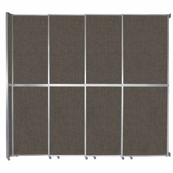 Operable Wall Sliding Room Divider 12'8" x 12'3" Mocha Fabric